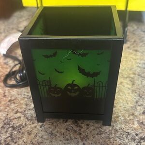 Spooky Green and Black Halloween Candle Holder pumpkin graveyard Scentsy warmer